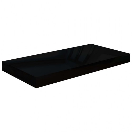 Væghylde 50 × 23 × 3,8 cm - MDF, sort højglans