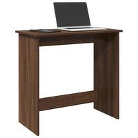 Skrivebord 80x40x75 cm konstrueret træ brun egetræsfarve
