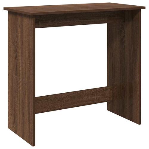 Skrivebord 80x40x75 cm konstrueret træ brun egetræsfarve