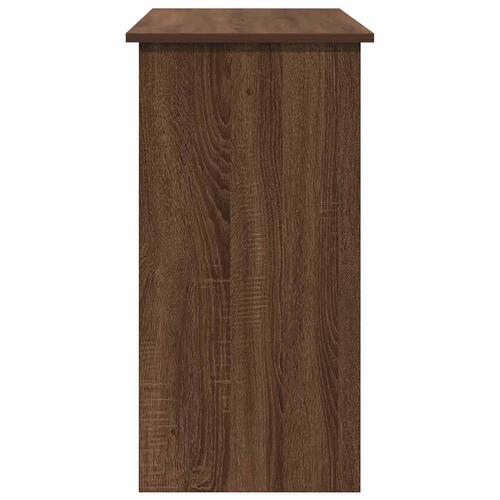 Skrivebord 80x40x75 cm konstrueret træ brun egetræsfarve