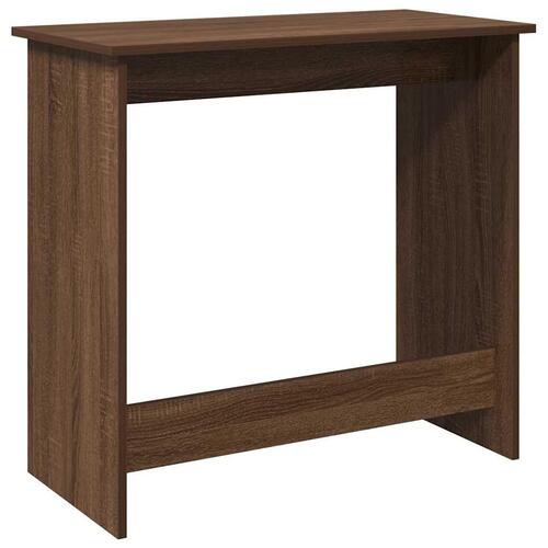 Skrivebord 80x40x75 cm konstrueret træ brun egetræsfarve