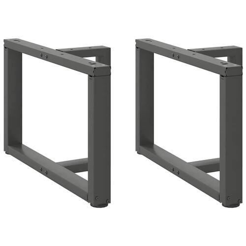 Sofabordben T-formet 2 stk 60x25x(42-43) cm stål antracitgrå