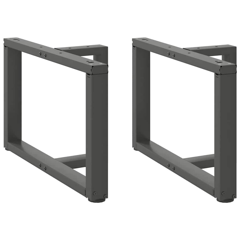 Sofabordben T-formet 2 stk 60x25x(42-43) cm stål antracitgrå