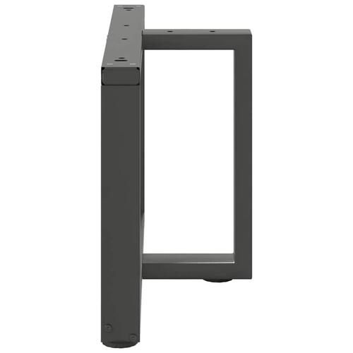 Sofabordben T-formet 2 stk 60x25x(42-43) cm stål antracitgrå