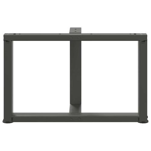 Sofabordben T-formet 2 stk 60x25x(42-43) cm stål antracitgrå