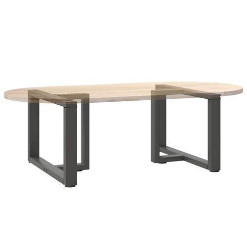 Sofabordben T-formet 2 stk 60x25x(42-43) cm stål antracitgrå