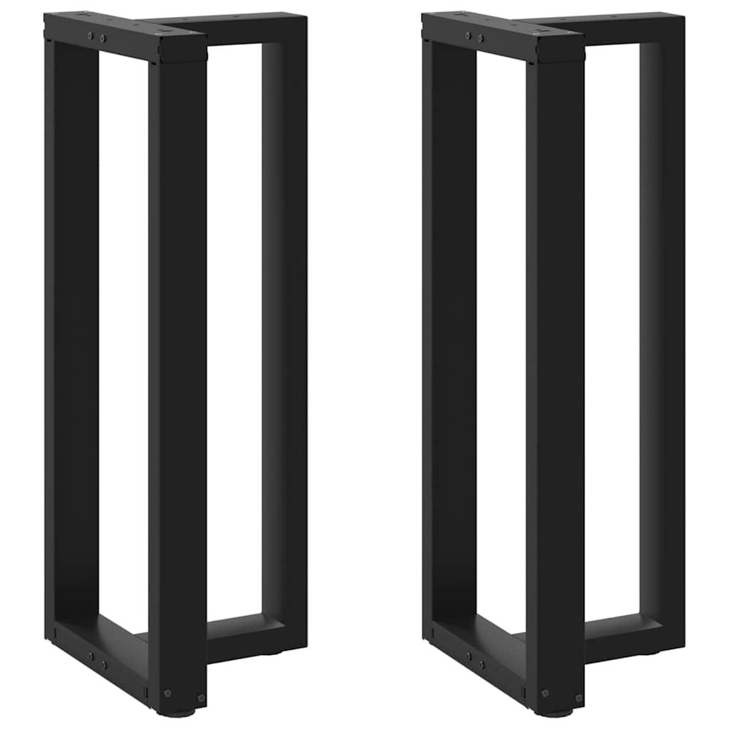 Barbordsben T-formet 2 stk 50x35x(100-101) cm stål sort