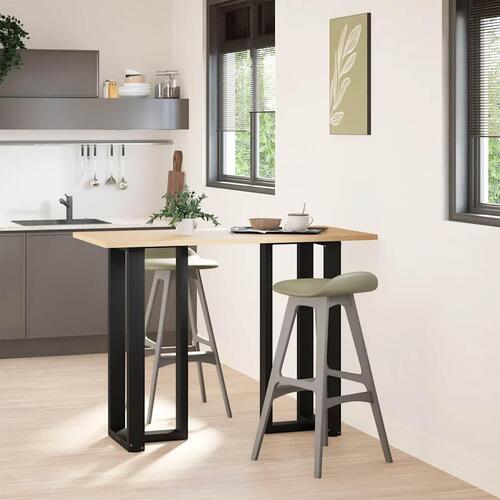 Barbordsben T-formet 2 stk 50x35x(100-101) cm stål sort