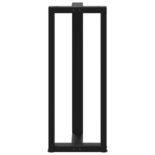 Barbordsben T-formet 2 stk 50x35x(100-101) cm stål sort