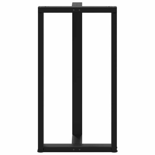 Barbordsben T-formet 2 stk 60x35x(110-111) cm stål sort