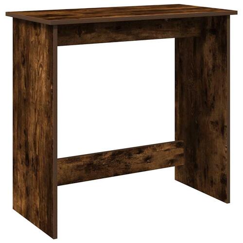 Skrivebord 80x40x75 cm konstrueret træ røget egetræsfarve