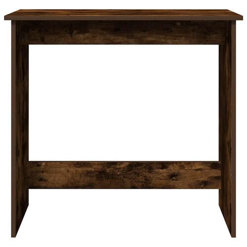 Skrivebord 80x40x75 cm konstrueret træ røget egetræsfarve