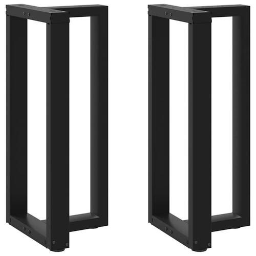 Barbordsben T-formet 2 stk 50x35x(90-91) cm stål sort