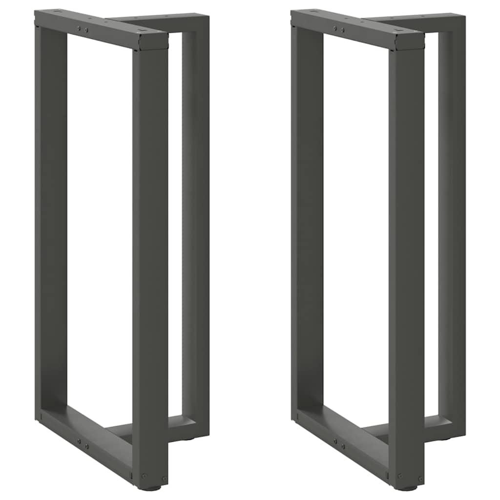 Barbordsben T-formet 2 stk 60x35x(110-111) cm stål antracitgrå
