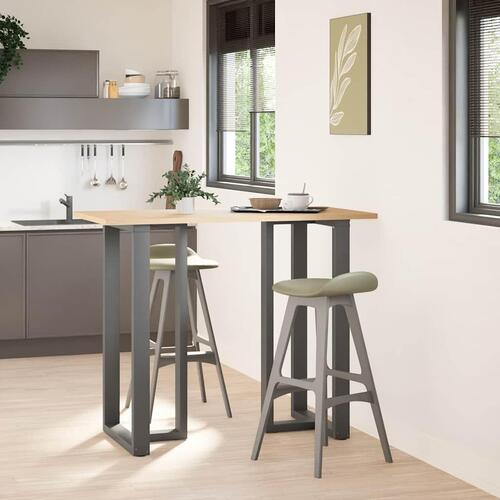 Barbordsben T-formet 2 stk 60x35x(110-111) cm stål antracitgrå