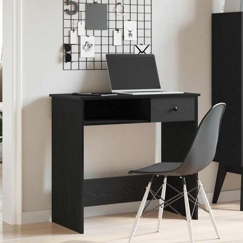 Skrivebord 80x40x75 cm konstrueret træ sort
