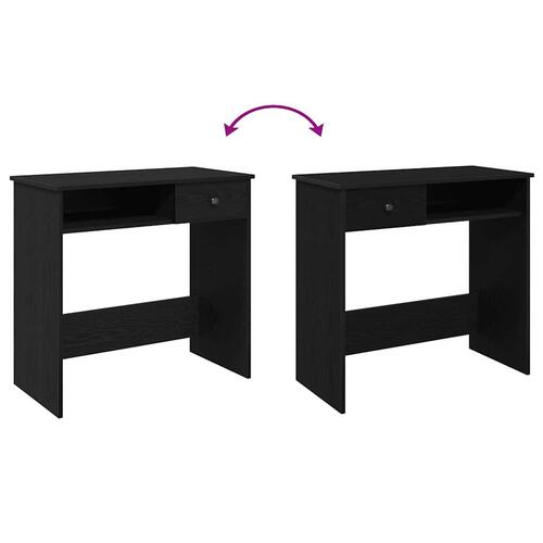 Skrivebord 80x40x75 cm konstrueret træ sort