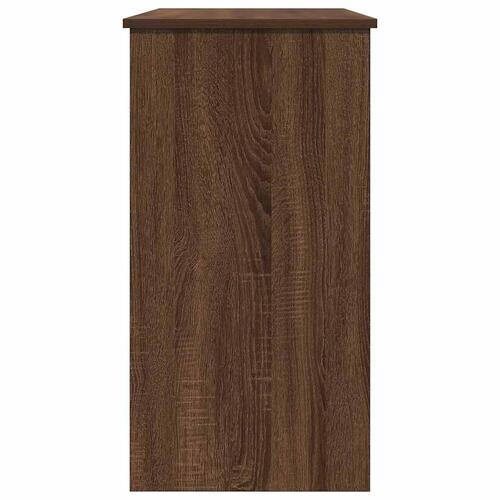 Skrivebord 80x40x75 cm konstrueret træ brun egetræsfarve