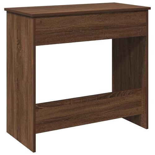 Skrivebord 80x40x75 cm konstrueret træ brun egetræsfarve