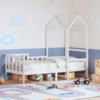 Daybed med tag 90x190 cm massivt fyrretræ hvid