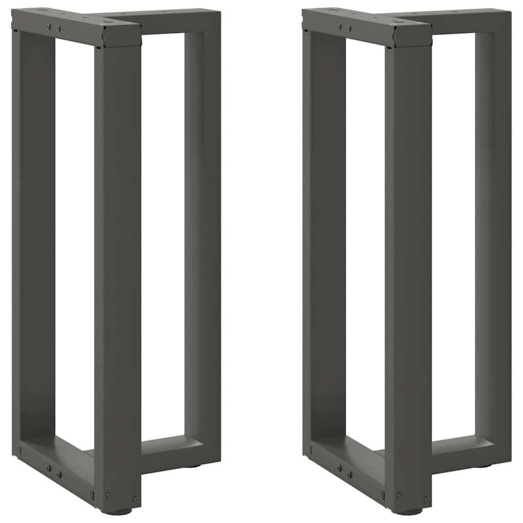 Barbordsben T-formet 2 stk 50x35x(90-91) cm stål antracitgrå