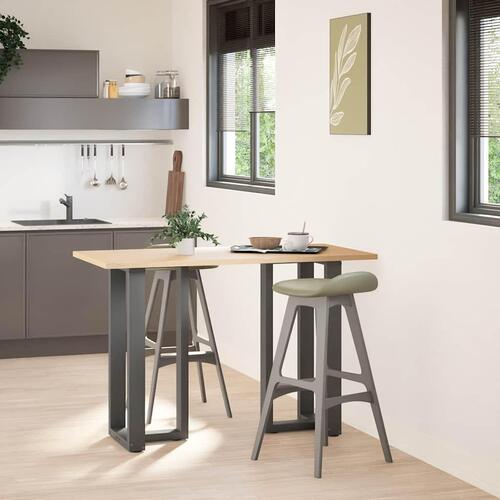 Barbordsben T-formet 2 stk 50x35x(90-91) cm stål antracitgrå