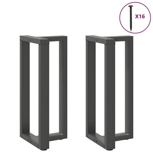 Barbordsben T-formet 2 stk 50x35x(90-91) cm stål antracitgrå