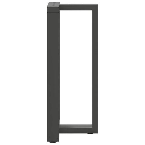 Barbordsben T-formet 2 stk 50x35x(90-91) cm stål antracitgrå
