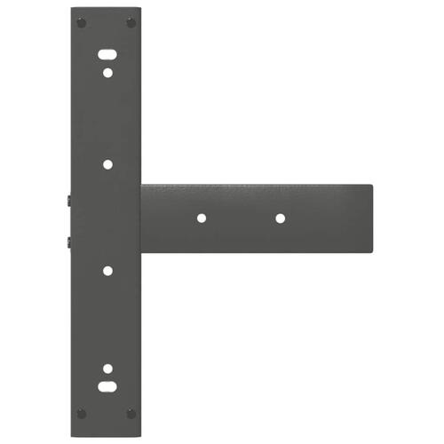 Barbordsben T-formet 2 stk 50x35x(90-91) cm stål antracitgrå