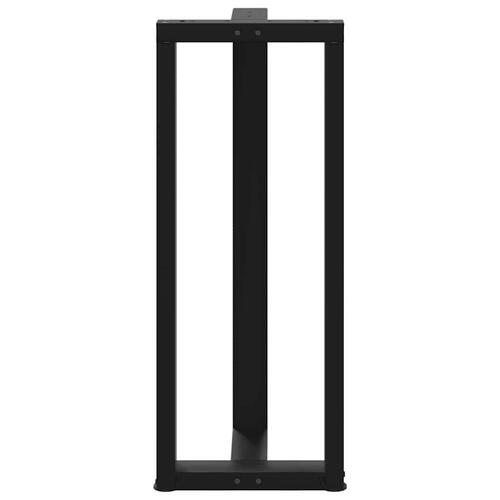 Barbordsben T-formet 2 stk 40x35x(100-101) cm stål sort