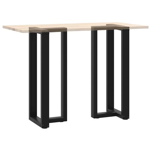 Barbordsben T-formet 2 stk 40x35x(100-101) cm stål sort