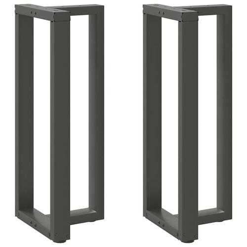 Barbordsben T-formet 2 stk 40x35x(100-101) cm stål antracitgrå