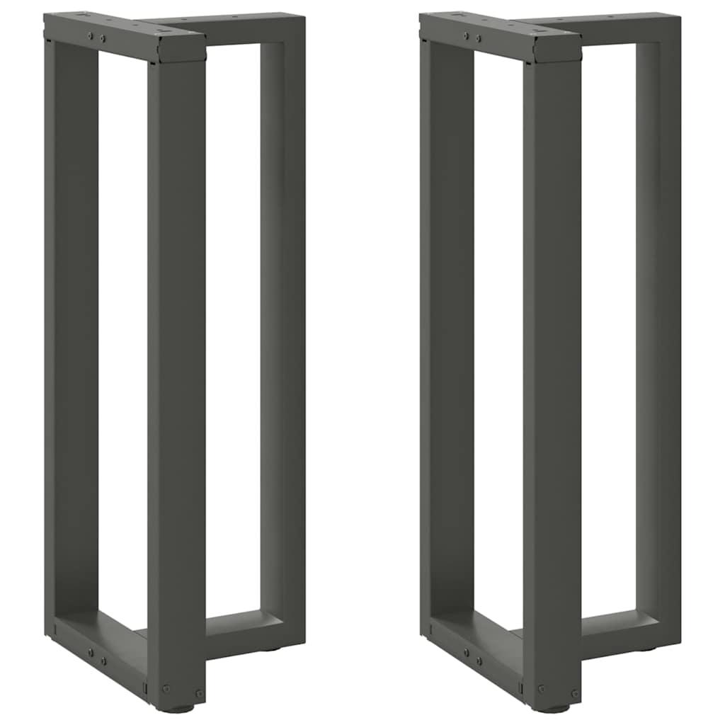 Barbordsben T-formet 2 stk 40x35x(100-101) cm stål antracitgrå