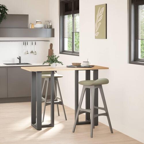 Barbordsben T-formet 2 stk 40x35x(100-101) cm stål antracitgrå