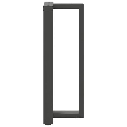 Barbordsben T-formet 2 stk 40x35x(100-101) cm stål antracitgrå