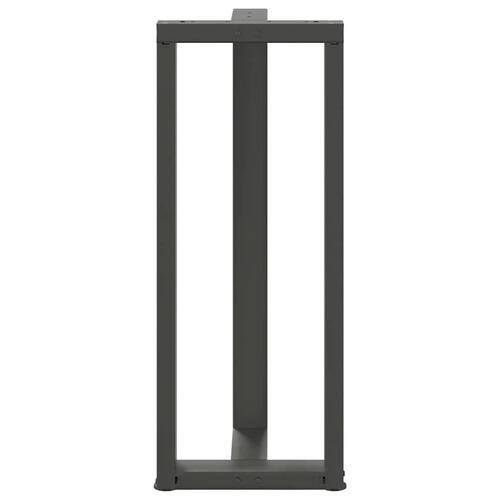 Barbordsben T-formet 2 stk 40x35x(100-101) cm stål antracitgrå