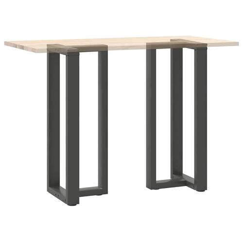Barbordsben T-formet 2 stk 40x35x(100-101) cm stål antracitgrå
