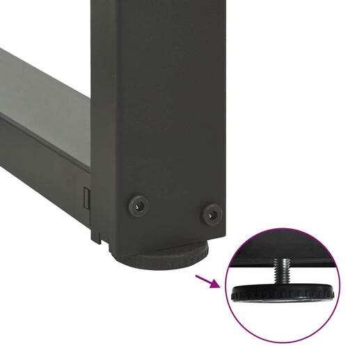 Barbordsben T-formet 2 stk 40x35x(100-101) cm stål antracitgrå