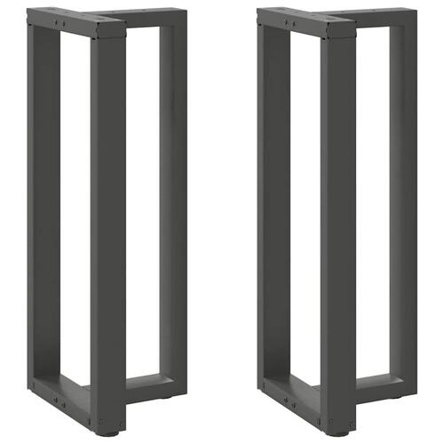 Barbordsben T-formet 2 stk 50x35x(100-101) cm stål antracitgrå