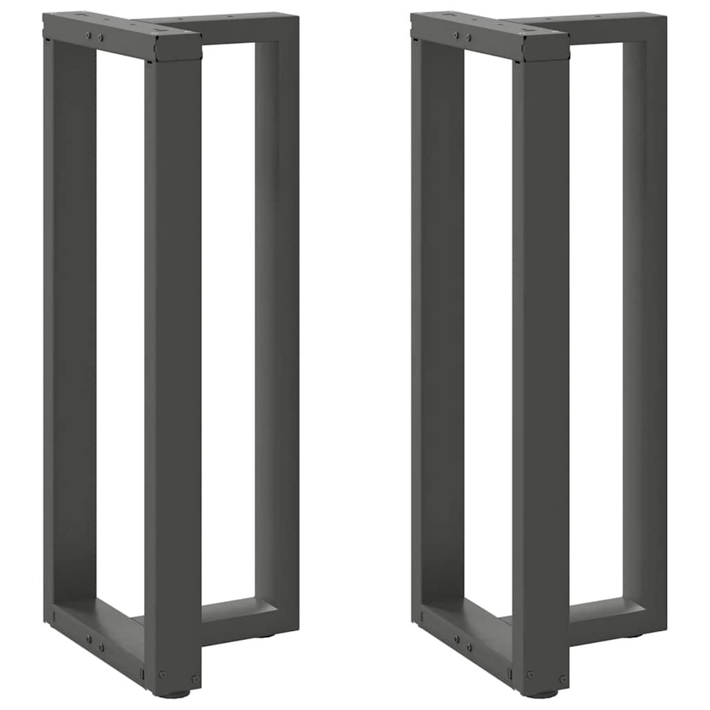Barbordsben T-formet 2 stk 50x35x(100-101) cm stål antracitgrå