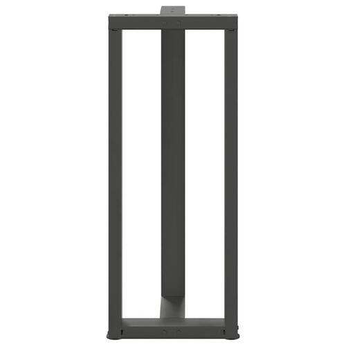 Barbordsben T-formet 2 stk 50x35x(100-101) cm stål antracitgrå