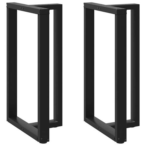 Barbordsben T-formet 2 stk 60x35x(100-101) cm stål sort