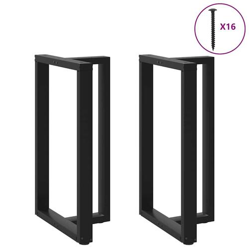 Barbordsben T-formet 2 stk 60x35x(100-101) cm stål sort