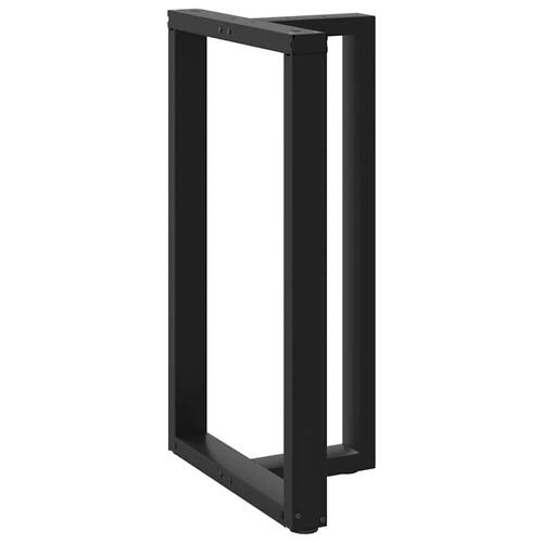 Barbordsben T-formet 2 stk 60x35x(100-101) cm stål sort