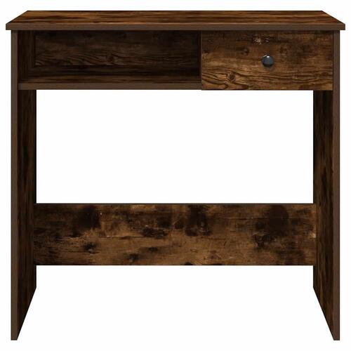 Skrivebord 80x40x75 cm konstrueret træ røget egetræsfarve