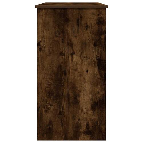 Skrivebord 80x40x75 cm konstrueret træ røget egetræsfarve