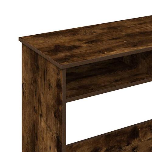 Skrivebord 80x40x75 cm konstrueret træ røget egetræsfarve