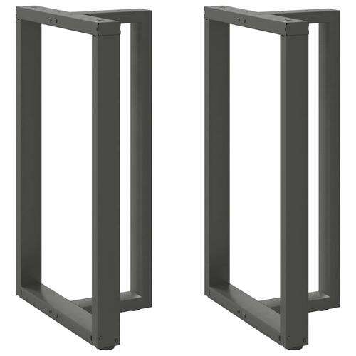 Barbordsben T-formet 2 stk 60x35x(100-101) cm stål antracitgrå