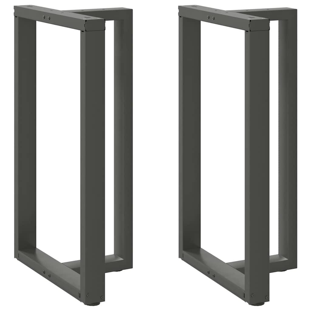 Barbordsben T-formet 2 stk 60x35x(100-101) cm stål antracitgrå