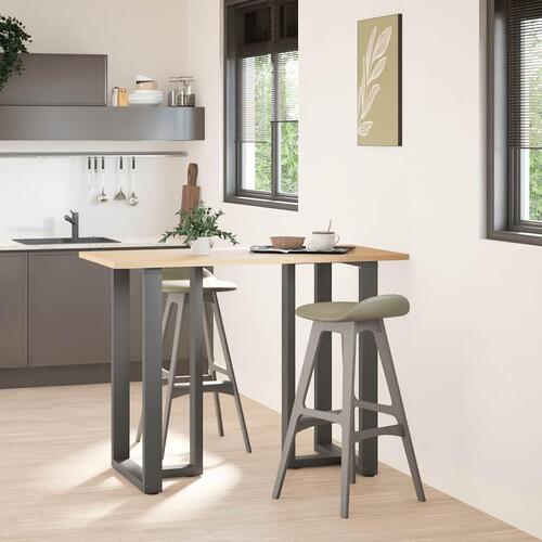 Barbordsben T-formet 2 stk 60x35x(100-101) cm stål antracitgrå